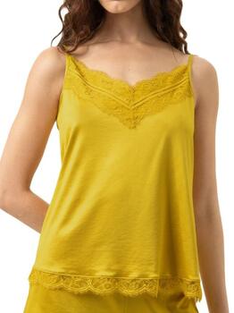 Mey Nachtmode Shine Lace Goud Spaghetti Top