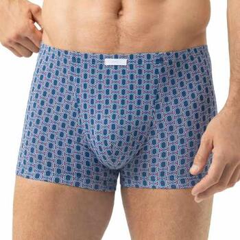 Mey Heren Straight Geo Blauw Katoenen Boxershort