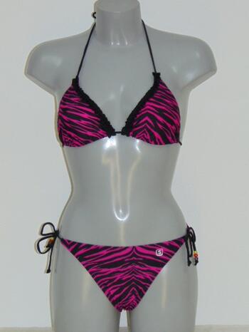 SHIWI JOYCE Black/Pink Triangle Bikinitop + Tanga brief