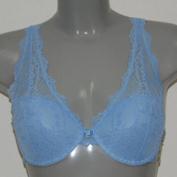 EMPORIO ARMANI FLORAL BLUE Blue lace Push Up bh
