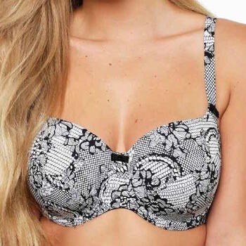 LINGADORE PAPAGAYO White/Black Plus size bh