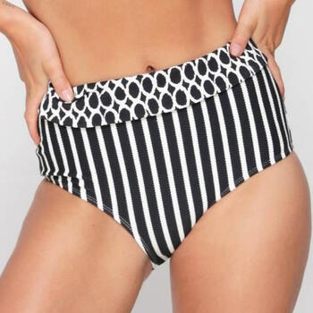 LINGADORE BEACH BLACK & WHITE Fold Down Bikini slip