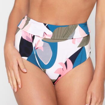 LINGADORE BEACH PASTEL FLOWER Fold Down Bikinislip 