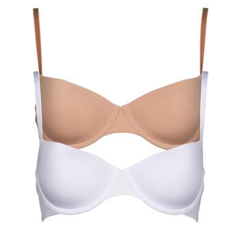 MY BASICS BY AFTER EDEN Powder/White bh 2Pack