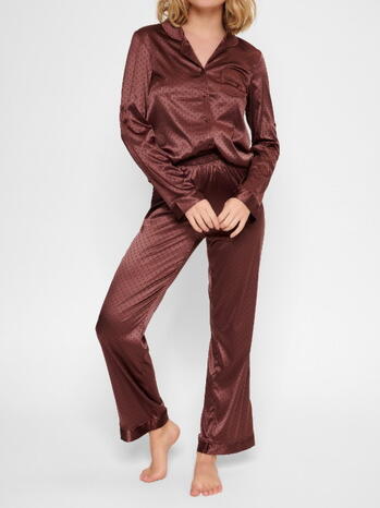 LINGADORE NIGHT BROWN DOTS Pyjama set