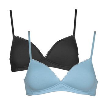 MY BASICS BY AFTER EDEN COMFY Antraciet/Blue bh 2Pack