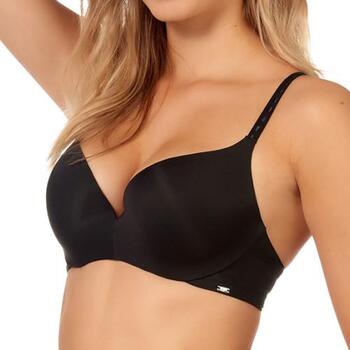 After Eden D-Cup & Up Shirley Padded hidden wire bra in recycled fabric Black