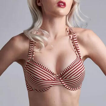 Marlies Dekkers Holi Vintage Red/Ivory Push Up Bikini Top 