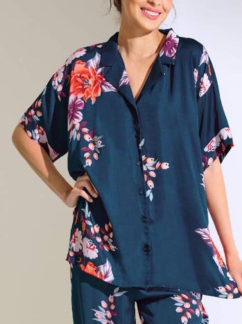 Lisca Amaryllis Pyjama-Shirt Cosmic Blue