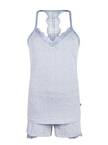 Charlie Choe  Fresh Summer Nights Women Blue Shortama set