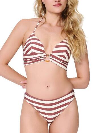 LingaDore Beach Triangel voorgevormd bikini set Sable Stripe