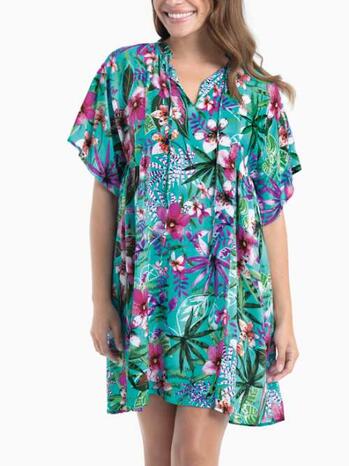 Rosa Faia Badmode Tahiti Tuniek Capri Blue