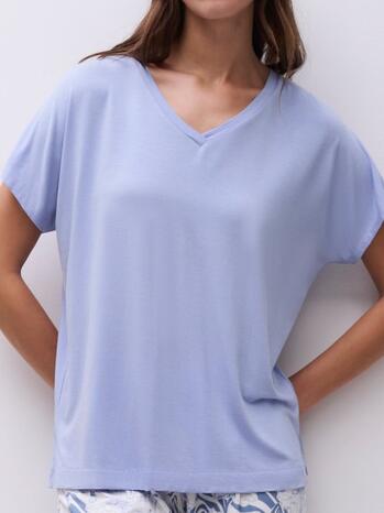 Femilet Nachtmode Loraine Top SS Lilac Blue