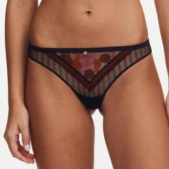 Chantelle New Romance Black flowers multicolor slip