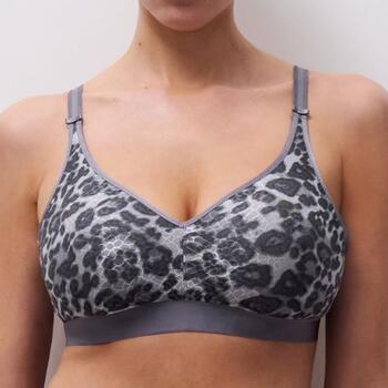 Chantelle C Magnifique Wirefree support bra Grey leopard
