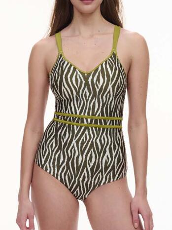 Femilet Badmode Sifnos Wirefree covering T-shirt bra Green Safari
