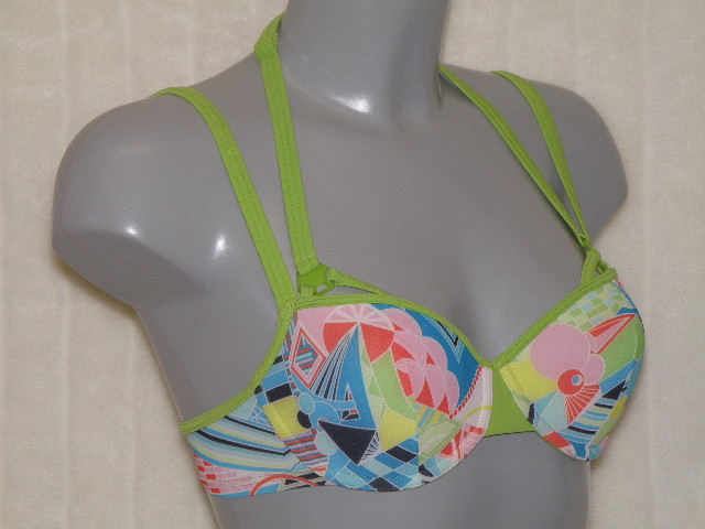 Marlies Dekkers Badmode Yellow Submarine print/groen voorgevormde bikinitop