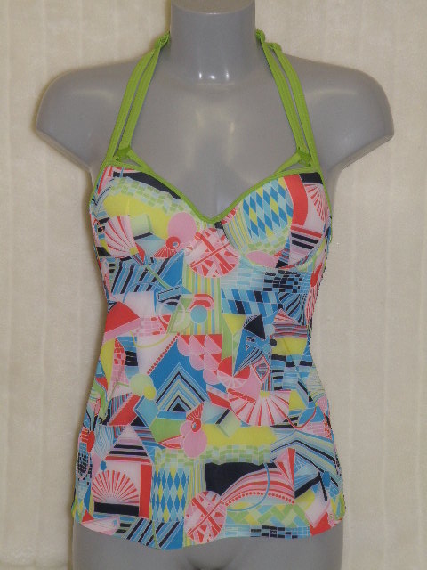 Marlies Dekkers Badmode Yellow Submarine print/groen tankini top