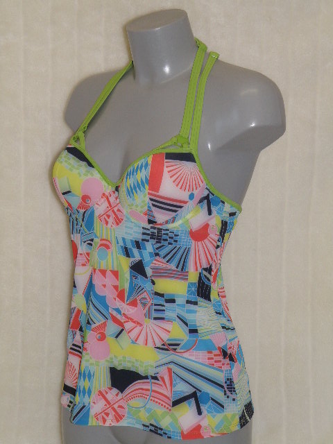 Marlies Dekkers Badmode Yellow Submarine print/groen tankini top