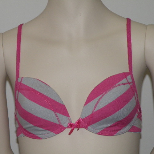 Boobs & Bloomers Summer Stripes roze/grijs meiden bh