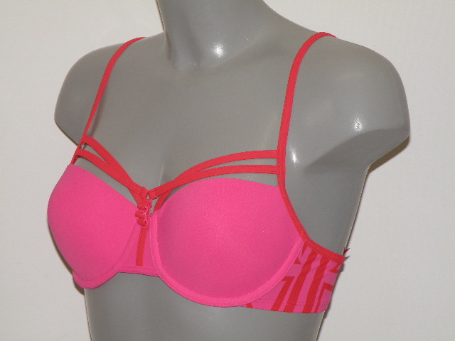 Marlies Dekkers Badmode Ta Moko roze/rood voorgevormde bikinitop
