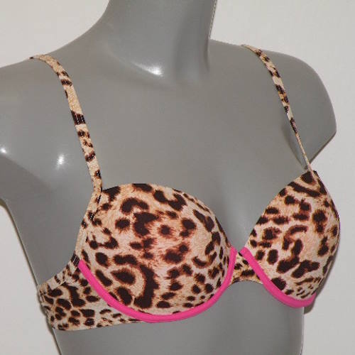 Sapph Badmode Bloomingdal bruin/roze voorgevormde bikinitop