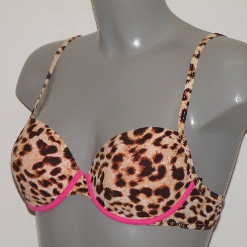 Sapph Badmode Bloomingdal bruin/roze voorgevormde bikinitop