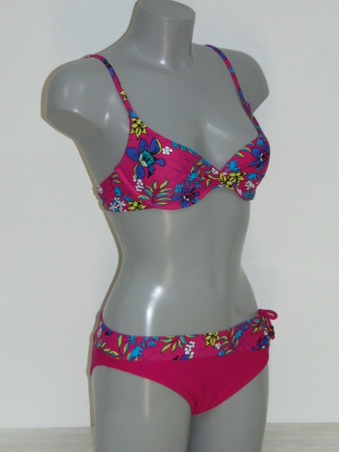 Nickey Nobel Hibiscus roze/print bikini set