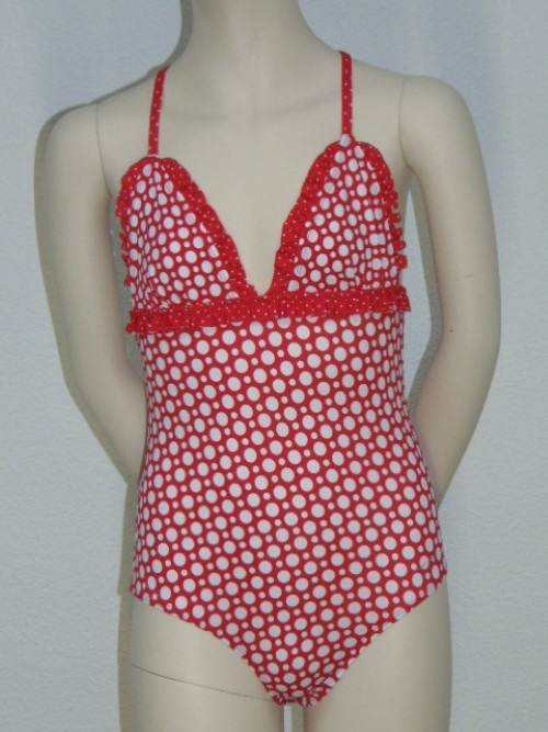 Nickey Nobel Dot rood/wit badpak