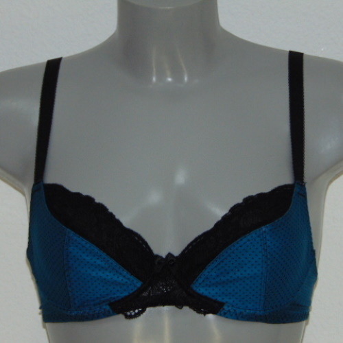 After Eden Dotted blauw/zwart niet voorgevormde bh