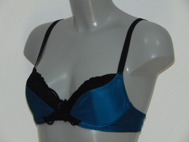 After Eden Dotted blauw/zwart niet voorgevormde bh