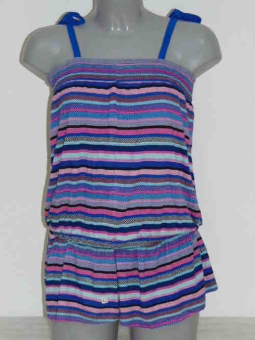 Shiwi Pixie blauw/roze strandjurk