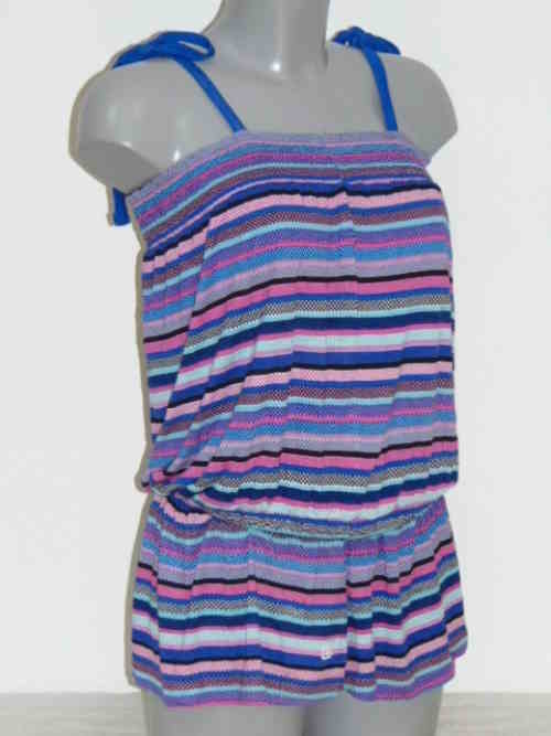 Shiwi Pixie blauw/roze strandjurk