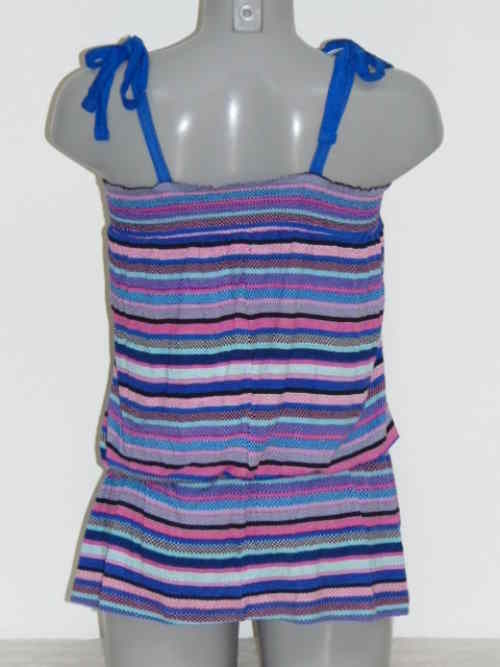 Shiwi Pixie blauw/roze strandjurk