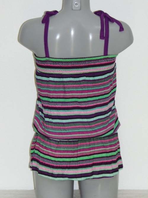 Shiwi Pixie groen/roze strandjurk