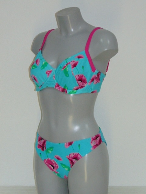 Shiwi Fiona blauw/roze bikini set
