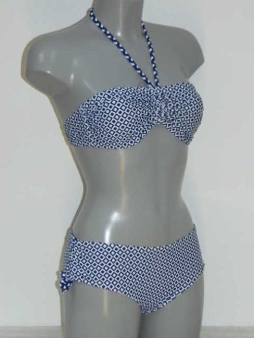 Shiwi judith wit/marine blauw bikini set