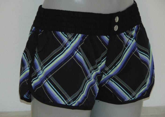 Shiwi Plaid zwart/paars beach short