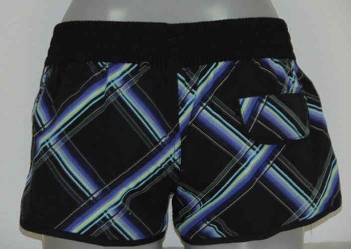 Shiwi Plaid zwart/paars beach short