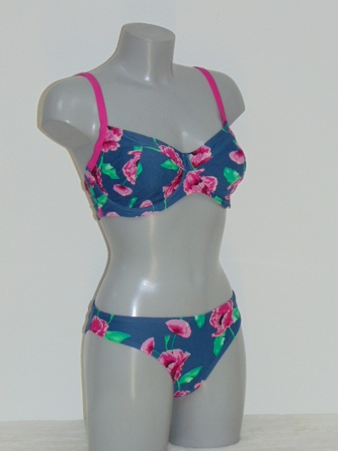 Shiwi Fajah marine blauw/roze bikini set