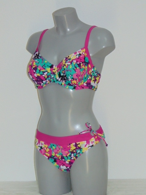 Shiwi Fleur blauw/multicolor bikini set