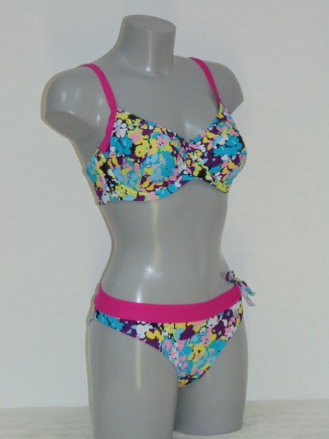 Shiwi Fleur blauw/multicolor bikini set