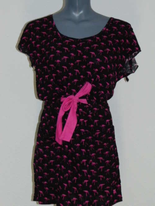 Shiwi Flamingo zwart/roze jurk