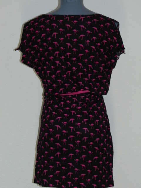 Shiwi Flamingo zwart/roze jurk
