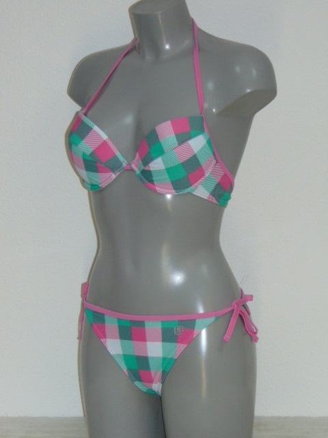 Shiwi Subject roze/groen bikini set
