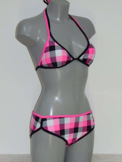 Shiwi Subject roze/zwart bikini set