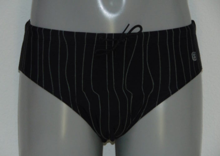 Shiwi Heren Pinstripe zwart zwemslip