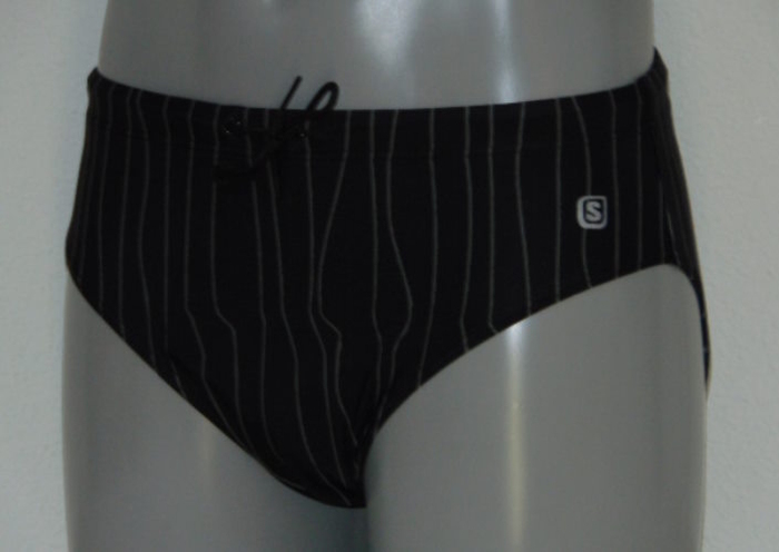 Shiwi Heren Pinstripe zwart zwemslip