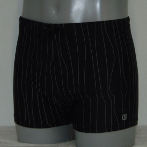 Shiwi Heren Pinstripe zwart zwemboxer