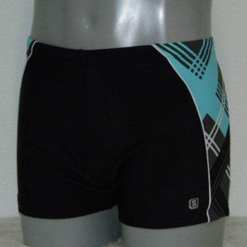Shiwi Heren Check zwart zwemboxer